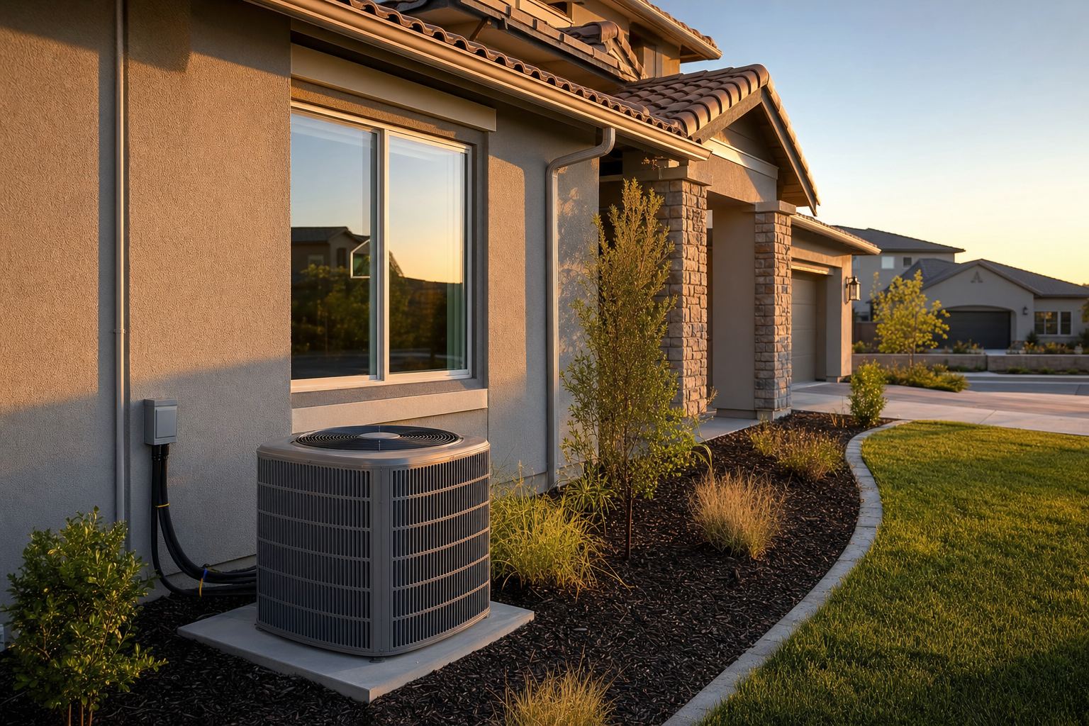 Placer County home with outdoor air conditioning system